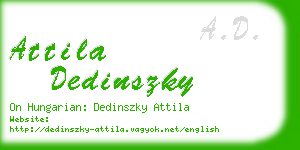 attila dedinszky business card